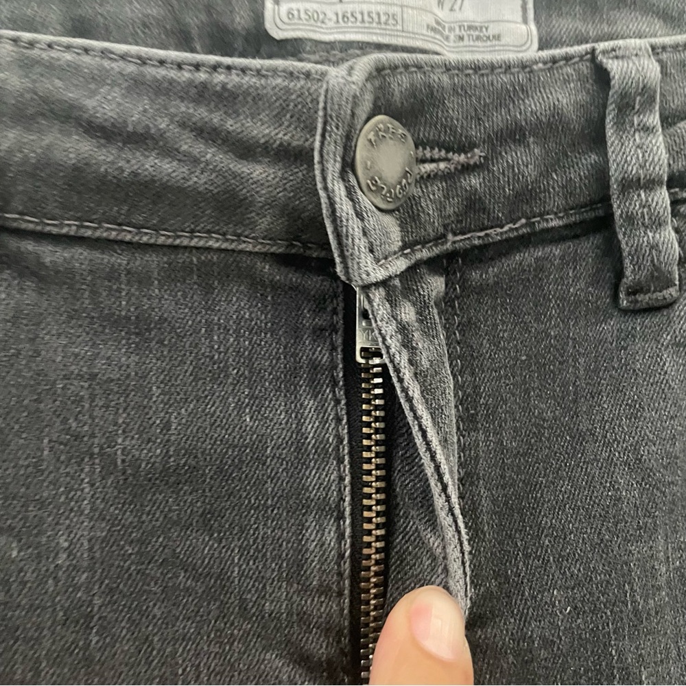 Free People black denim straight leg crop size 27 - Picture 4 of 8